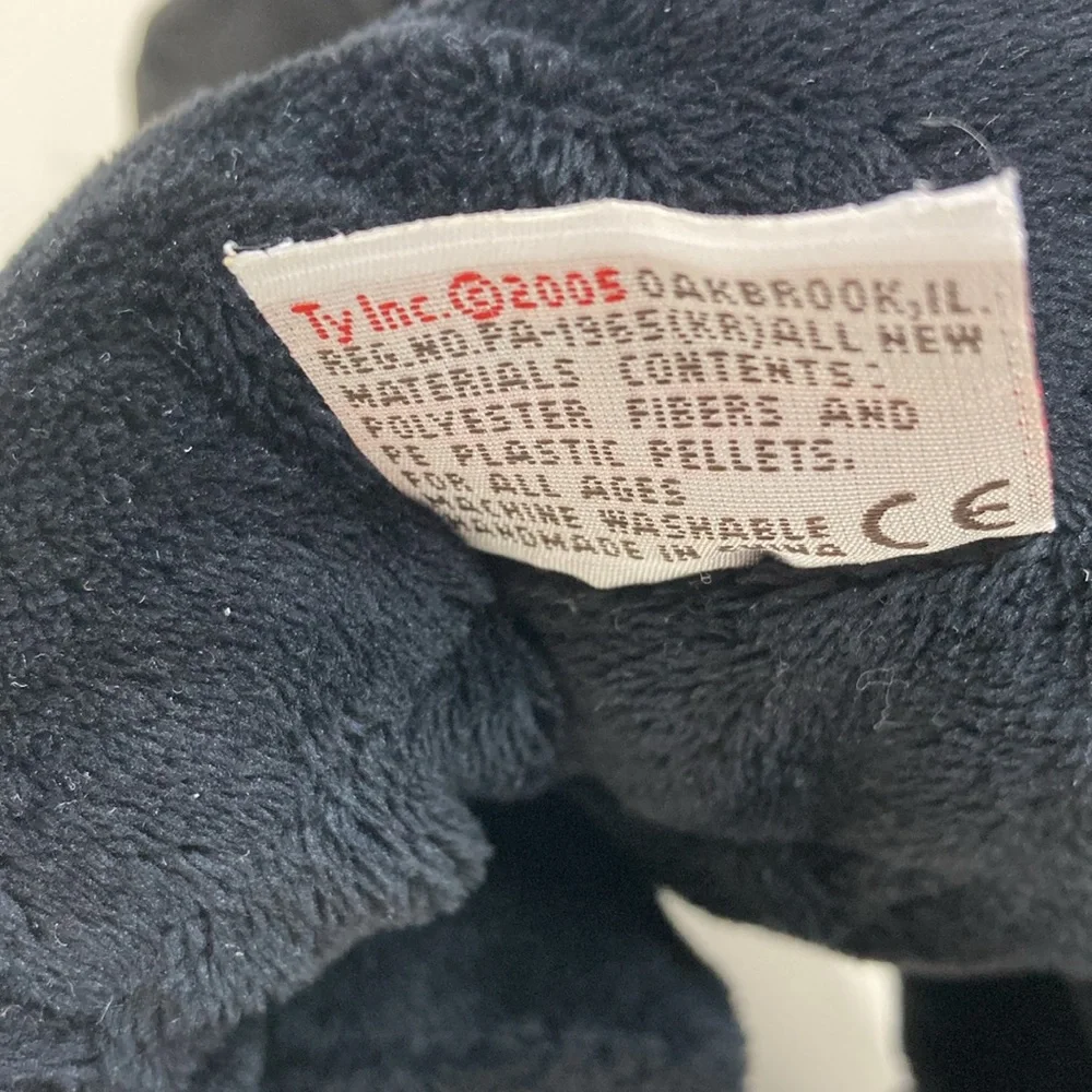Ty Merlin 2005 Pluffies Halloween Black Cat Witch Hat Stuffed Animal Tags Vtg